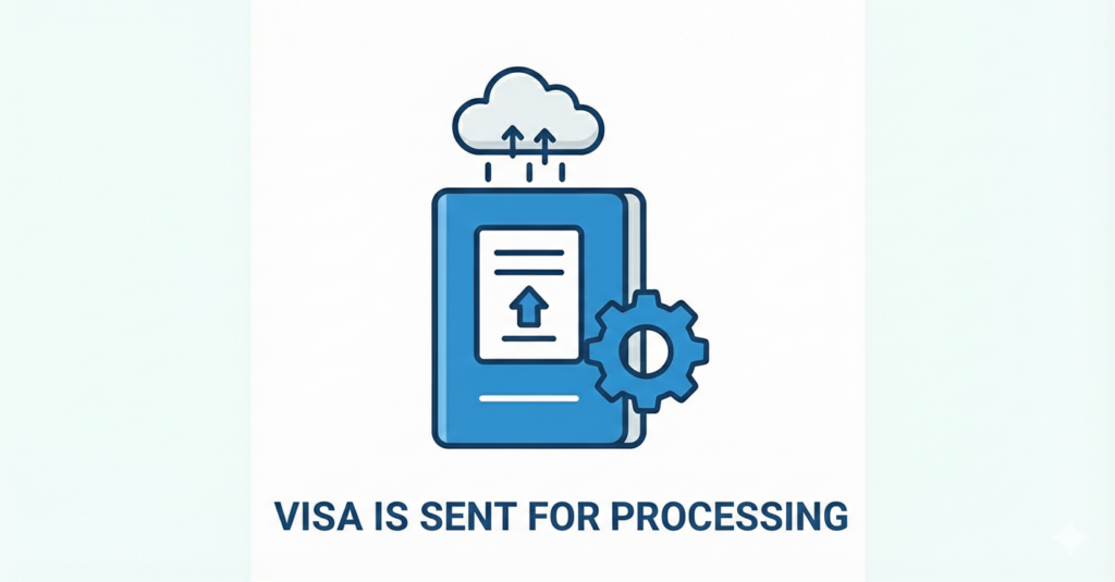 VISA IS SENT FOR PROCESSING