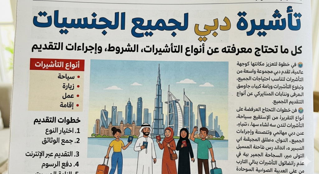 تأشيرة دبي لجميع الجنسيات