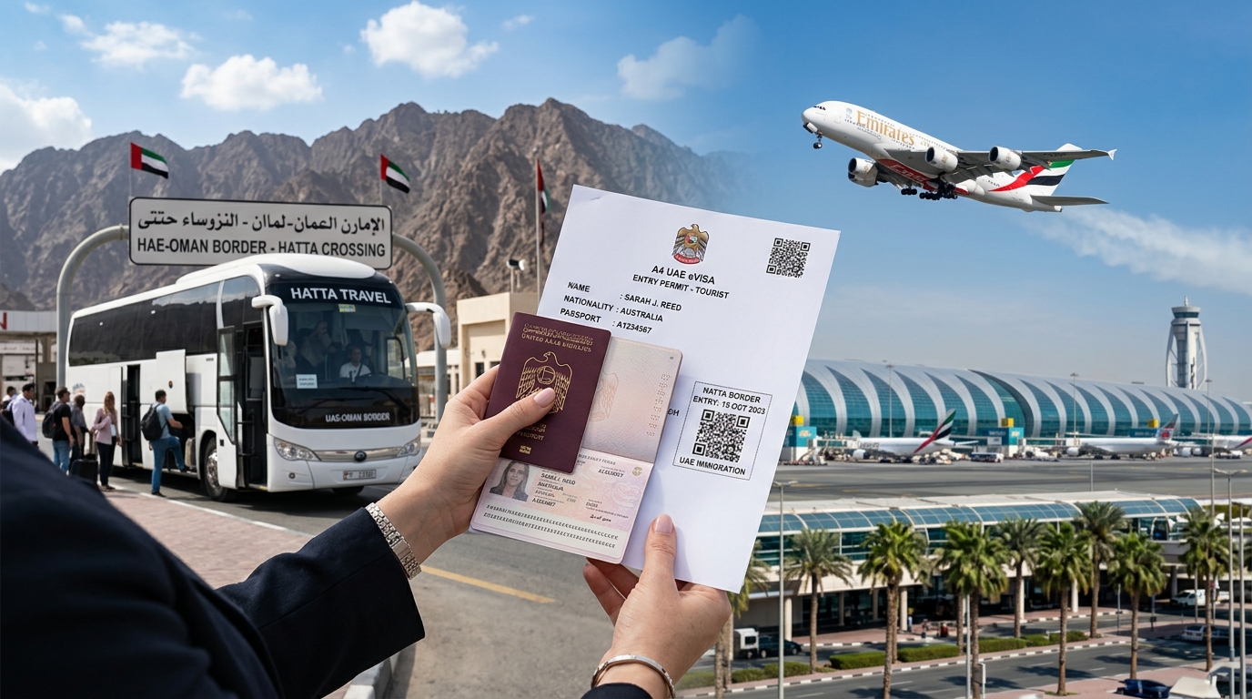 تغيير التأشيرة بالباص 60 يوماً مقابل الطيران الإمارات 2026