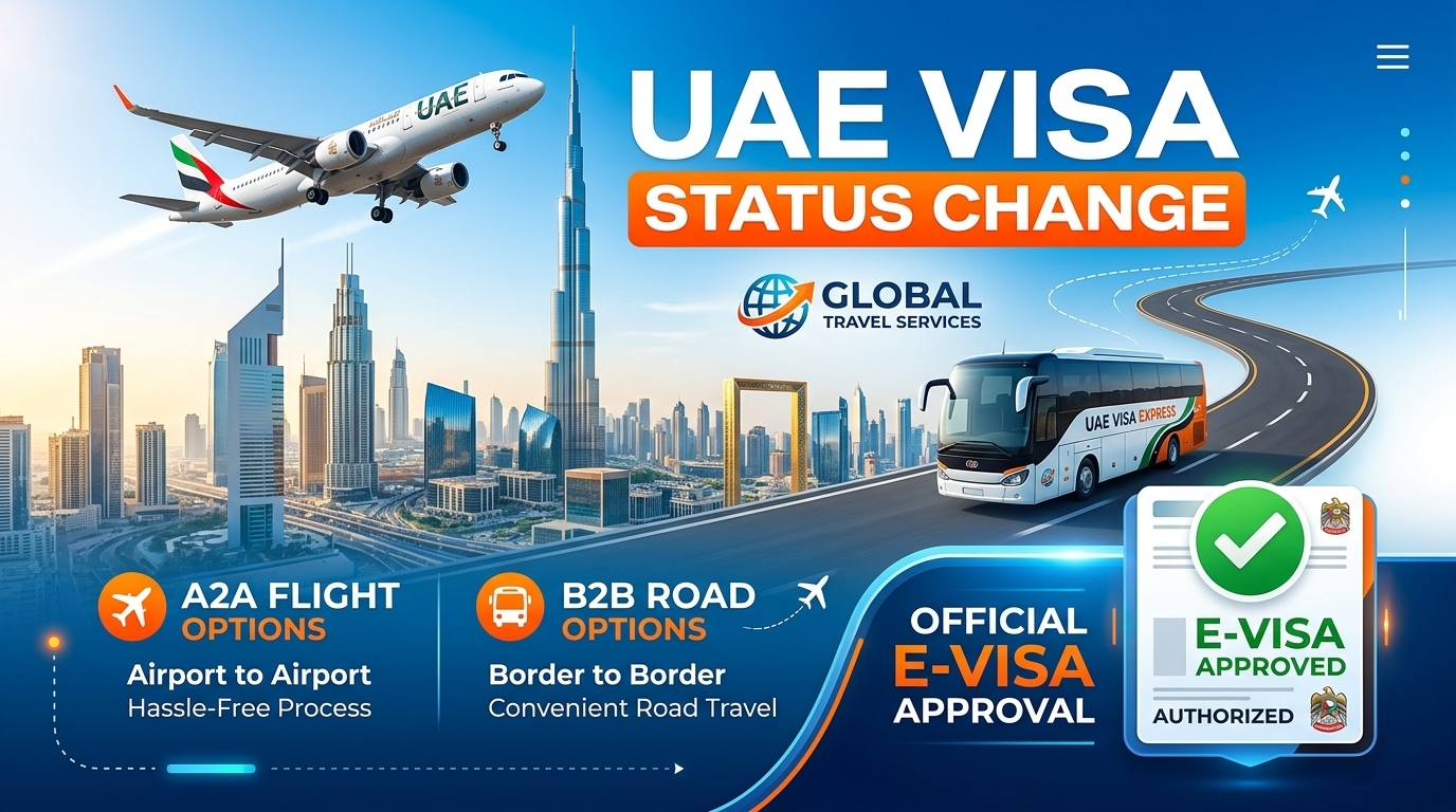 How to Change Visa Status in UAE 2026 - Without Exit, A2A, and B2B Complete Guide