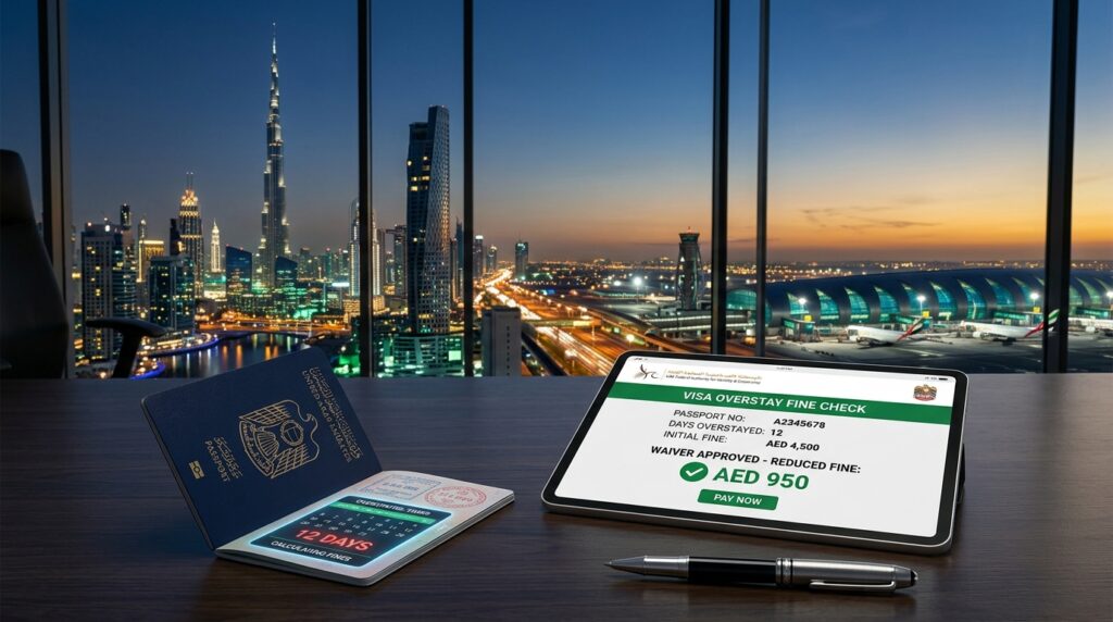 uae visa overstay fine check dubai visit visa grace period 2026 and fine reduction waiver